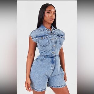 Acid Blue Denim Romper